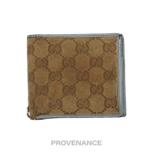🔴 Gucci Bifold Wallet - GG Canvas Blue - Picture 1 of 10